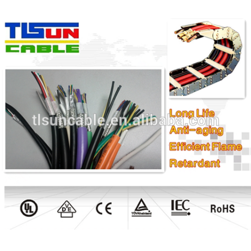 8P 1.0mm Anti-bend flexible copper-mesh shielded drag chain cable